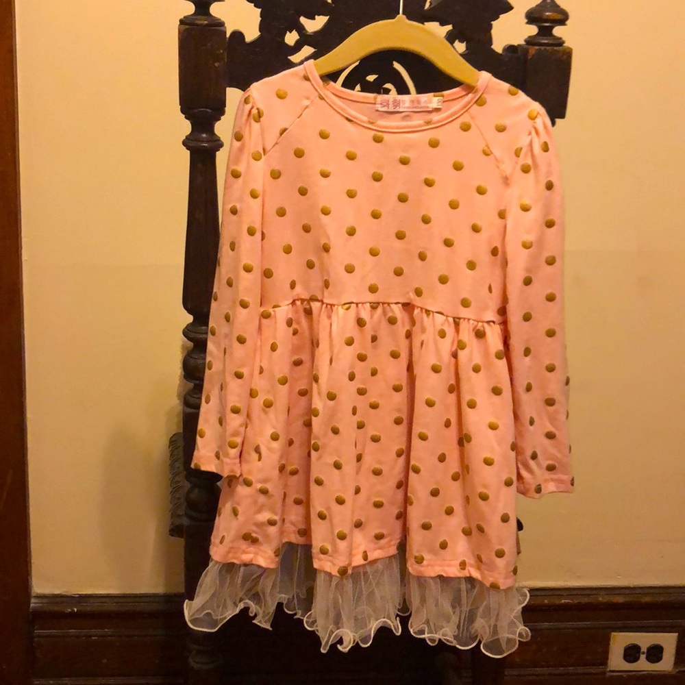 Pink and polka dots dress